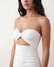 Strapless Maxi Dress Women Cocktail Sweetheart A-Line Ruched