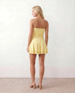 Mini Dress Women Party Strapless Tiered Ruched