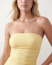 Mini Dress Women Party Strapless Tiered Ruched