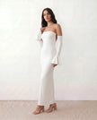 Maxi Dress Women Strapless Sweetheart Mermaid Floor Length Formal