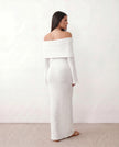 Maxi Dress Women Off-Shoulder Fitted Long Sleeve Cocktail