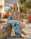 Maxi Dress Women Cowl Neck Halter Backless Wedding Guest