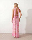 Maxi Dress Women Cowl Neck Halter Backless Wedding Guest