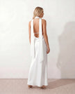 Maxi Dress Women Cowl Neck Halter Backless Wedding Guest