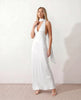 Maxi Dress Women Cowl Neck Halter Backless Wedding Guest