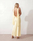 Maxi Dress Women Cowl Neck Halter Backless Wedding Guest