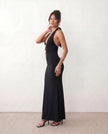 Maxi Dress Women Halter Plunge Backless Mermaid Party