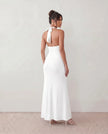 Maxi Dress Women Halter Plunge Backless Mermaid Party
