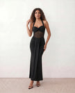 Halter Maxi Dress Women Cocktail Mermaid Sweetheart Backless