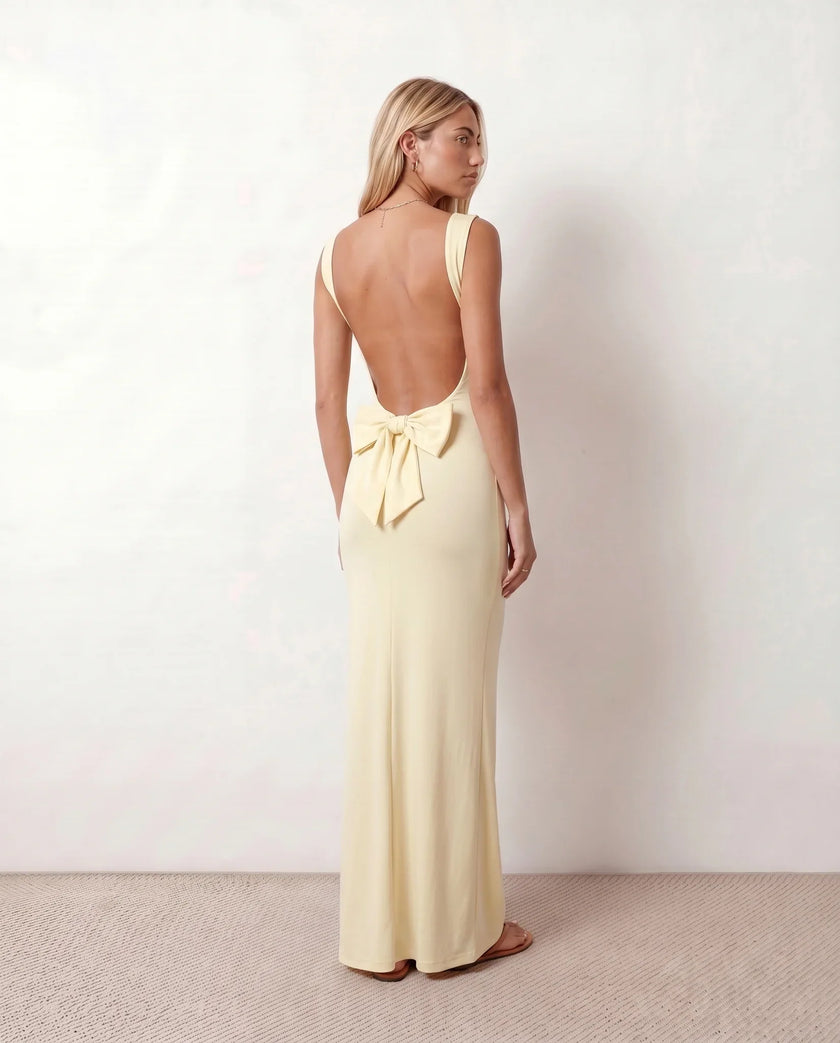 Maxi Dress Women Cowl Neck Backless Bodycon Cocktail