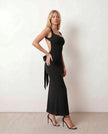Maxi Dress Women Cowl Neck Backless Bodycon Cocktail