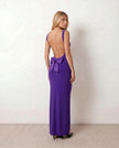 Maxi Dress Women Cowl Neck Backless Bodycon Cocktail