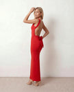 Maxi Dress Women Cowl Neck Backless Bodycon Cocktail