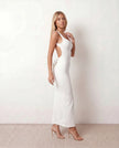 Maxi Dress Women Cowl Neck Backless Bodycon Cocktail