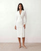 Blazer Midi Dress Women V-Neck Button-Front Back Slit Cocktail