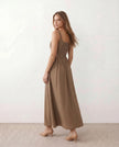 Maxi Dress Women Square Neck Corset A-Line Wedding Guest