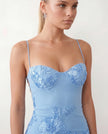 Maxi Dress Women Sweetheart Corset Floral Appliqué Mermaid