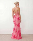 Maxi Dress Women Sweetheart Corset Floral Appliqué Mermaid