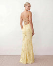 Maxi Dress Women Sweetheart Corset Floral Appliqué Mermaid