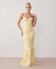Maxi Dress Women Sweetheart Corset Floral Appliqué Mermaid