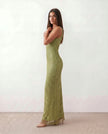Sequined Maxi Dress Women, Low Open Back Fitted Sheath Square Neck