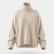 FJØRNA women's wool turtleneck sweater in cozy knit, featuring a fitted design and classic turtleneck collar.