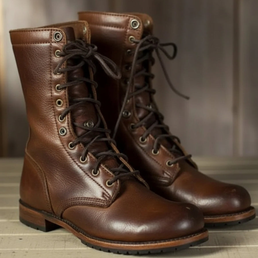 Jette | Women's Lace-Up Leather Combat Boots