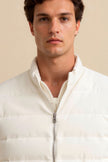 Padded Jacket Men Straight Collar Structured Regular Fit Cotton Blend