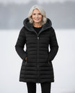 Danique | Women's Longline Hooded Fleece-Lined Winter Puffer Coat