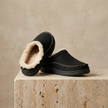 Men's FJØRNA soft slip-on slippers with plush interior and rubber sole, ideal for cozy indoor wear.
