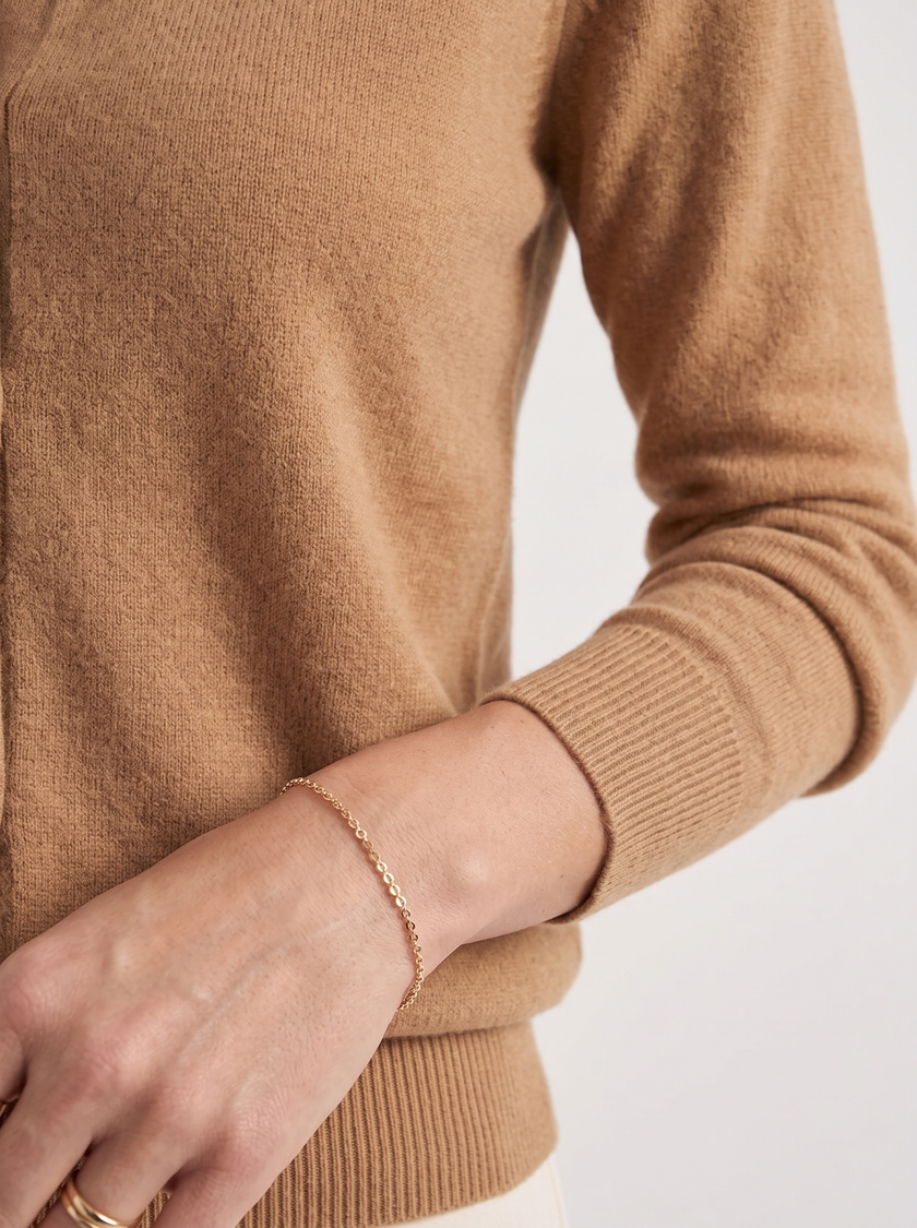 Cardigan Women Wool Polo Collar Button Old Money