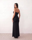 Sequined Maxi Dress Women Strapless Sweetheart Corset Ruched Waist Formal
