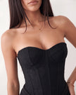 Sequined Maxi Dress Women Strapless Sweetheart Corset Ruched Waist Formal