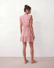 Ruffle Mini Dress Women V-Neck Tiered Skater Boho Summer Yellow