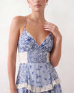 Maxi Dress Women Spaghetti Strap Low Back Tiered Ruffle A-Line Summer
