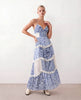 Maxi Dress Women Spaghetti Strap Low Back Tiered Ruffle A-Line Summer