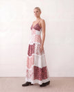Maxi Dress Women Spaghetti Strap Low Back Tiered Ruffle A-Line Summer