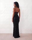 Sequin Maxi Dress Women Corset Basque Waist Backless Formal