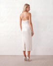 Sequined Midi Dress Women V-Neck Spaghetti Strap Backless Formal