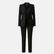 FJØRNA women's tailored 3-piece suit set featuring tweed fabric, including stylish pants and matching blazer for women.