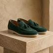 Men's casual suede shoes by FJØRNA with lace-up design, featuring a stylish and comfortable smart casual look.