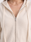 Zip-Up Hoodie Sweater Women Cashmere Blend Old Money