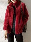 Elina | Women's Versatile Fleece High Neck Jacket Coat