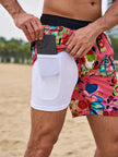 Men's FJØRNA secure fit swim shorts for men, designed for the beach, featuring quick-dry fabric and a comfortable fit.