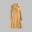 Double-Breasted Coat Women Long Sleeve Tailored Button Front