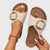 FJØRNA women's orthopedic sandals with buckle adjustable strap, cushioned sole, and supportive design for comfortable walking.