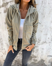 Hayden Evelissa | Women's Classic Corduroy Hooded Cardigan Sweater