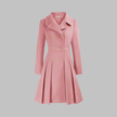 Double-Breasted Coat Women Long Sleeve Tailored Button Front