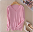 Knit Sweater Women V-Neck Long Sleeve Regular Fit