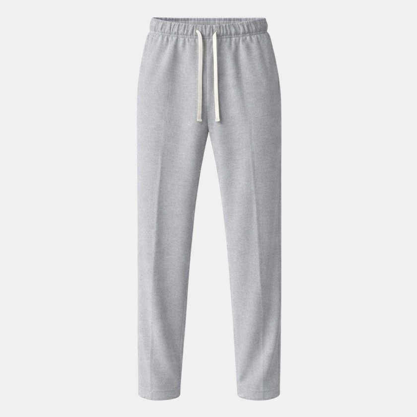 Men's wide-leg FJØRNA drawstring joggers featuring relaxed fit, casual sweatpants with elastic waistband and side pockets.